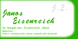 janos eisenreich business card